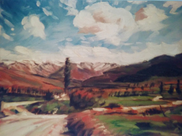 camino al rio Oil Canvas Landscaping