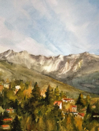 Siete Picos desde Los Molinos Watercolour Paper Landscaping