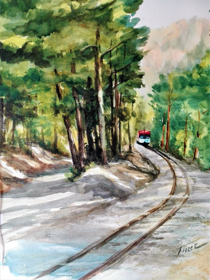 Tren de la Naturaleza Watercolour Paper Landscaping