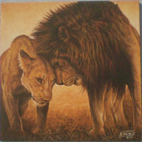 Pareja de leones.