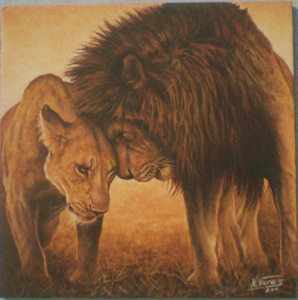 Pareja de leones.