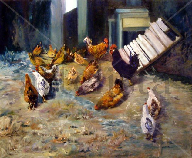 Gallinero Oil Canvas Animals