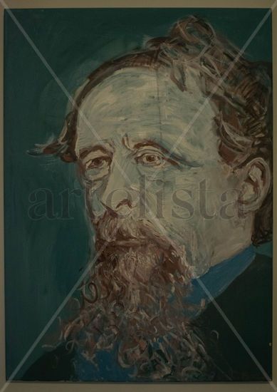 Dickens Acrylic Canvas Portrait