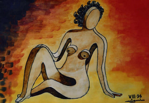 DONA ASEGUDA Watercolour Card Nude Paintings