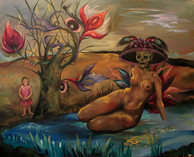 Observando a la muerte Oil Canvas Nude Paintings