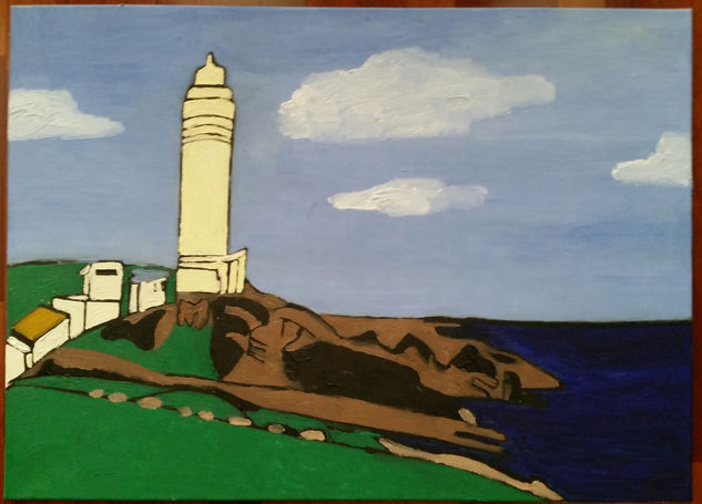 Faro de Santander Oil Canvas Landscaping