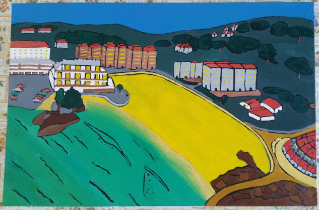 Pueblo de Isla en Cantabria Oil Canvas Landscaping