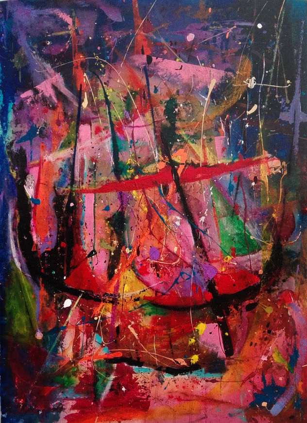 Abstracción. Marina en rosa