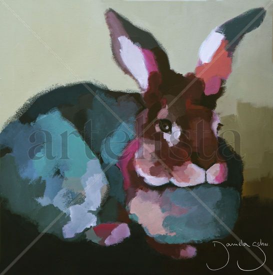 CONEJO Acrylic Canvas Animals