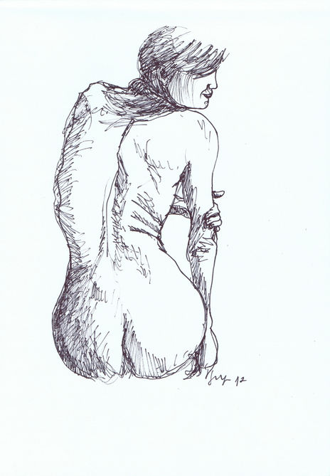 Mujer de espaldas...