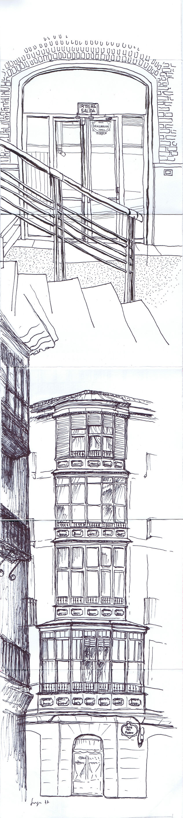 Edificio en la calle del Perro y Bilbaoarte