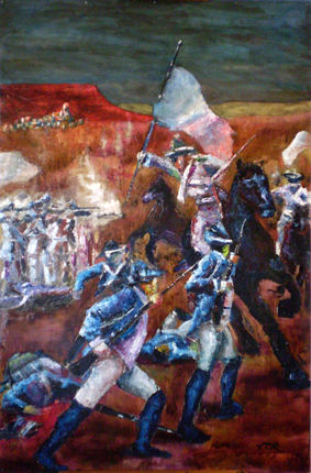 Carga de caballería Oil Canvas Figure Painting