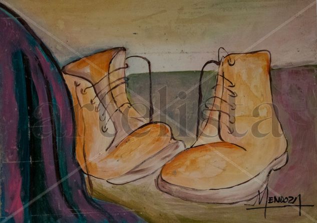 BOTAS 3 Acrylic Card Still Life Paintings