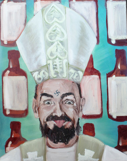 Papa Charles Manson Oil Canvas Portrait