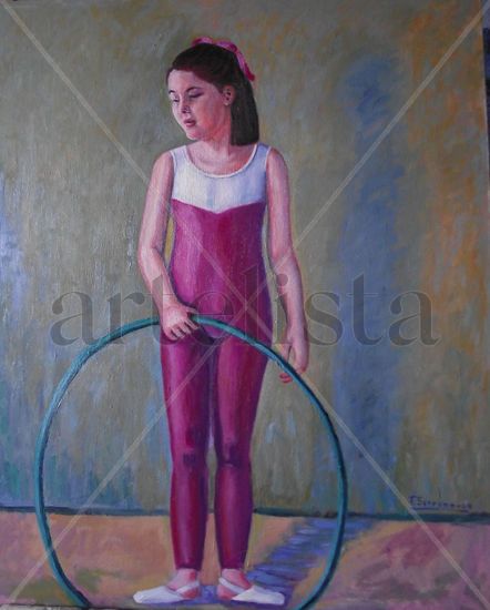 EL ARO VERDE Oil Canvas Figure Painting