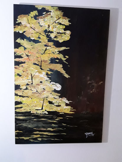 El oro del otoño Acrylic Panel Landscaping