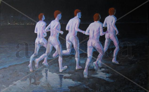 MARATON NOCTURNO Acrylic Panel Nude Paintings