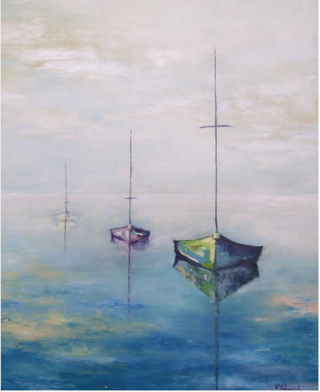 botes Oil Canvas Marine Painting