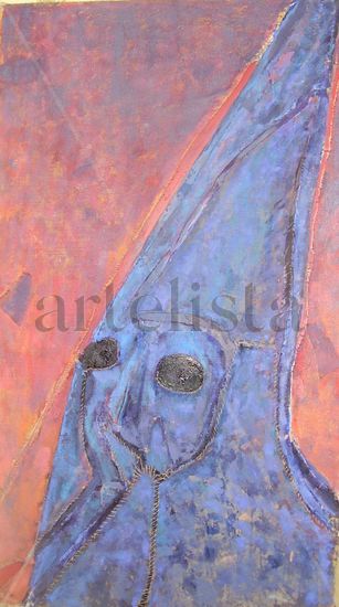 NAZARENO EN AZUL Media Mixta Tabla Figura