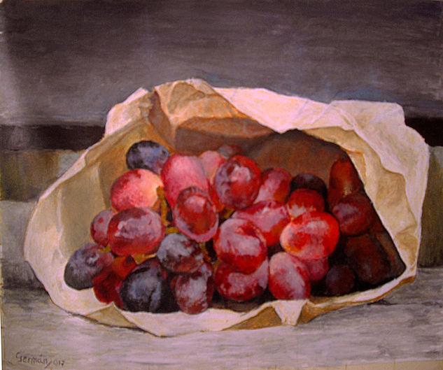 bodegón de uvas Oil Canvas Still Life Paintings