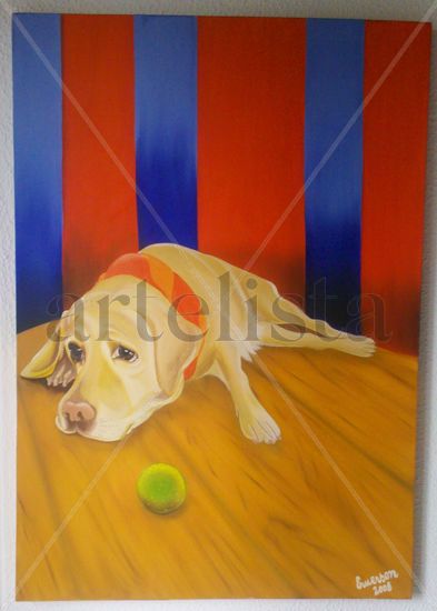 Labrador Oil Canvas Animals