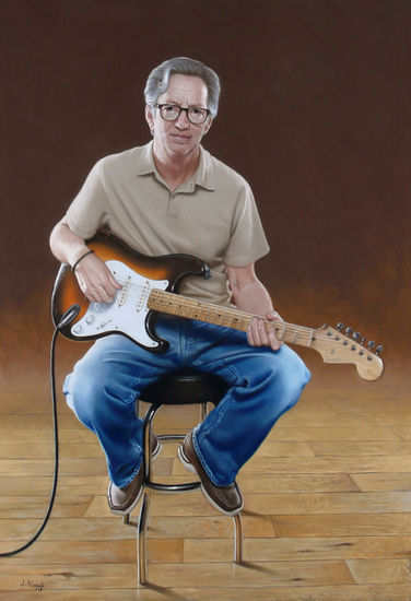 Eric Clapton Pastel Card Portrait