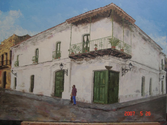 Casa de Hernandez Óleo Lienzo Paisaje