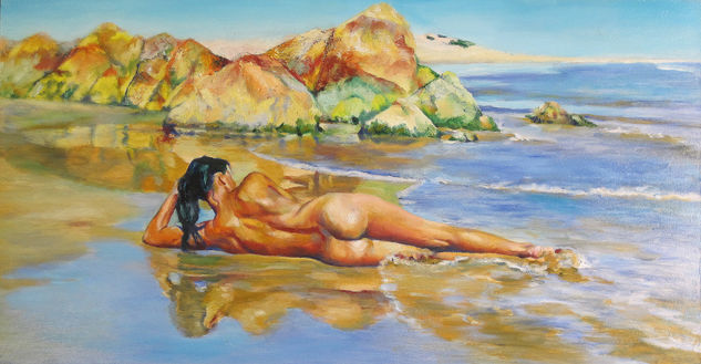 "SPANISH DREAM" Oil Panel Nude Paintings