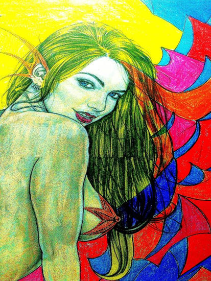 LA SIRENA CAUTIVANTE Mixed Media