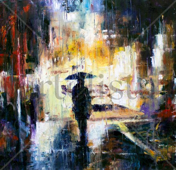 rain in the shadows Oil Canvas Landscaping