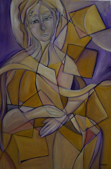 Señora Viola Oil Canvas Figure Painting