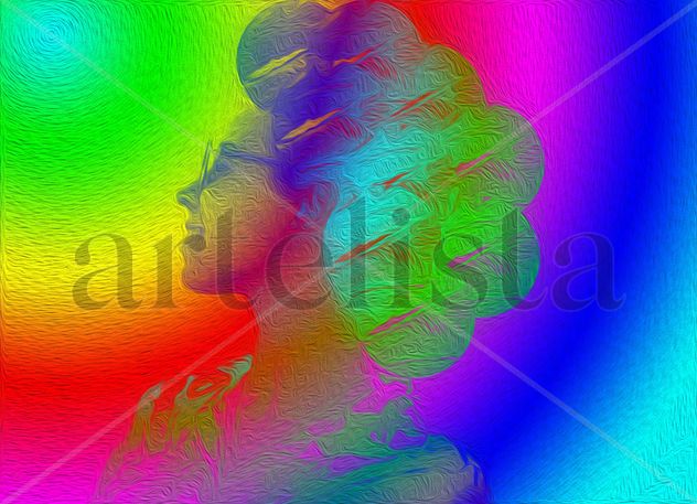 La felicidad textura óleo.