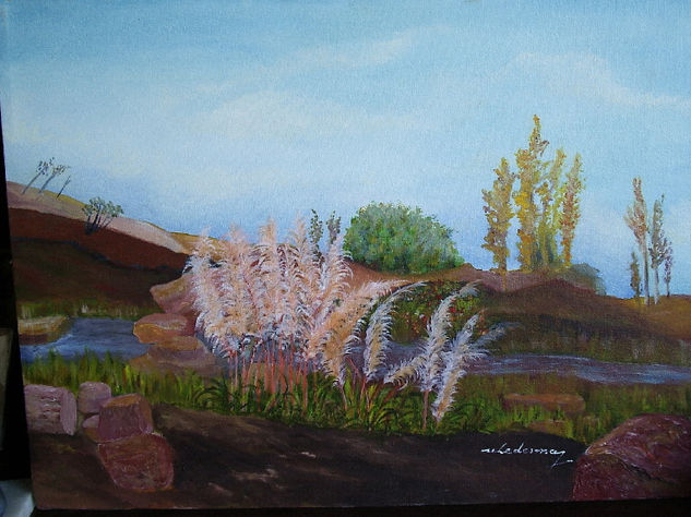 Paisaje otoñal Acrylic Canvas Landscaping