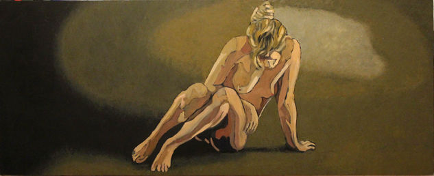 Desnudo II Óleo Tabla Desnudos