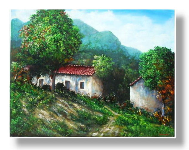 Caserío Escambray Acrylic Canvas Landscaping