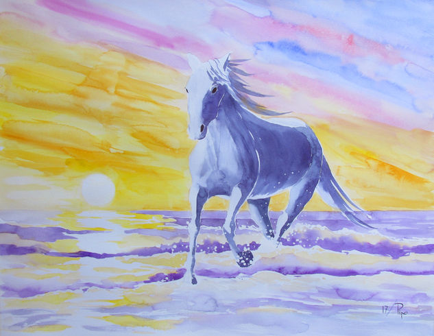 Caballito de mar Watercolour Paper Animals