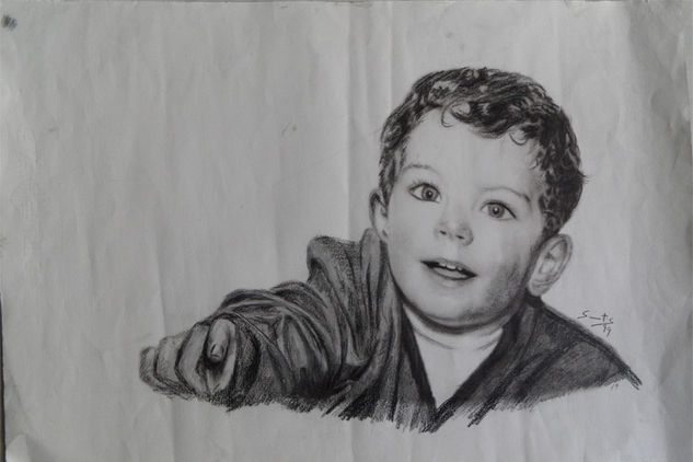 RETRATO NIÑO Charcoal