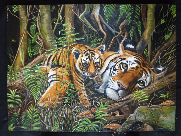 Ternura Salvaje Oil Canvas Animals