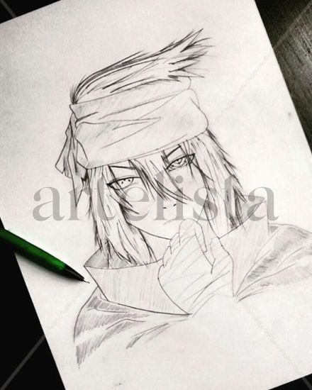 Dibujo a lapiz - Sasuke Uchiha Pencil