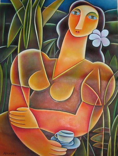 Bella cubana Oil Canvas Figure Painting