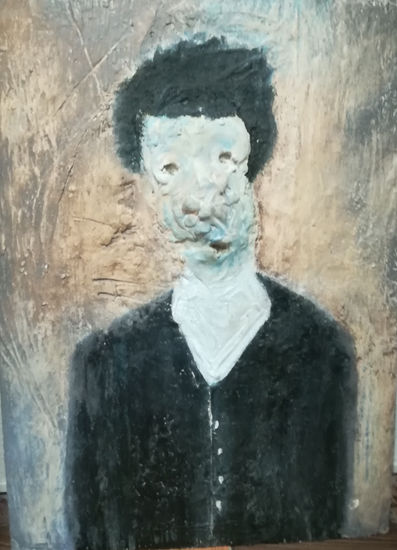 EL ALMA DEL PUEBLO Mixed media Panel Portrait