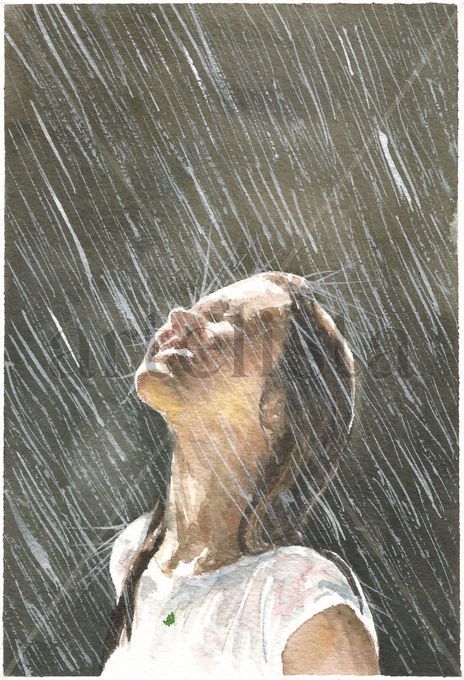 Lluvia en la cara