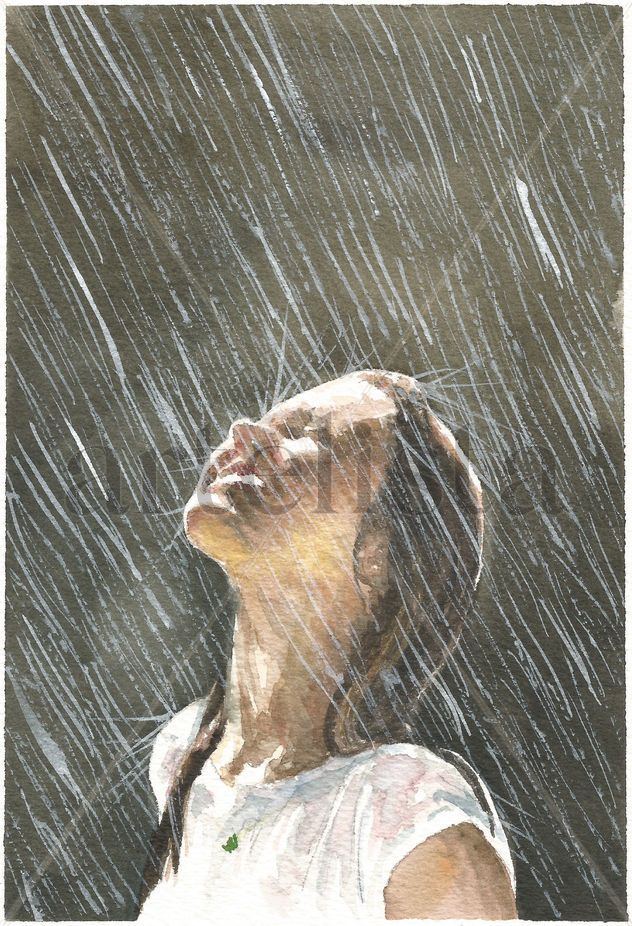 Lluvia en la cara