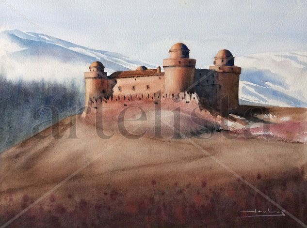 Castillo de La Calahorra Watercolour Paper Landscaping