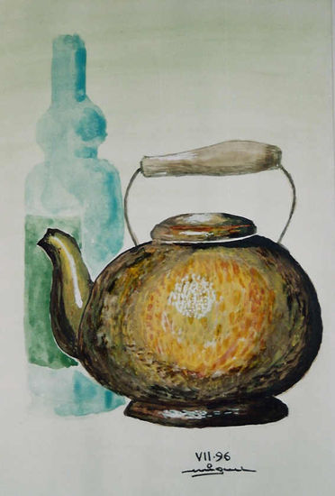 BON THÉ Watercolour Card Still Life Paintings