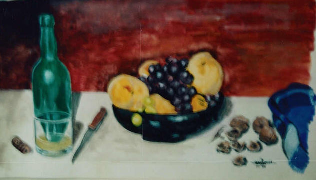 DAMUNT LA TAULA Gouache Canvas Still Life Paintings