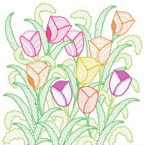 Tulipanes en zig zag