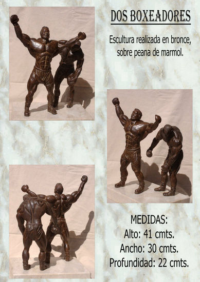 DOS BOXEADORES. Bronce Figurativa