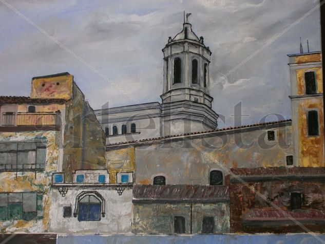 girona Oil Canvas Landscaping