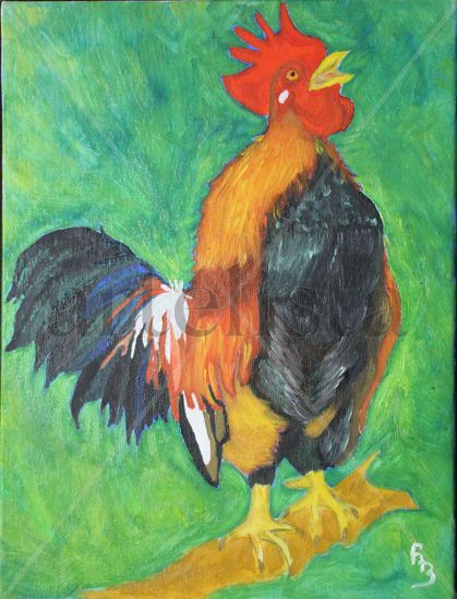 Gallo Cantor Oil Canvas Animals